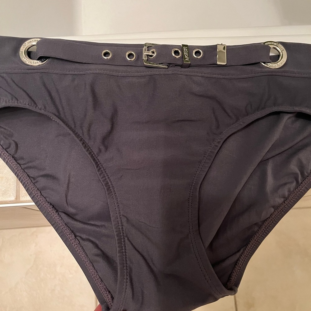 Michael Kors Bikini Bottom with belt (Charcoal)